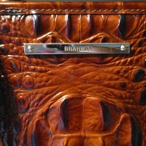 Brahmin Tan Crocodile Embossed Handbag